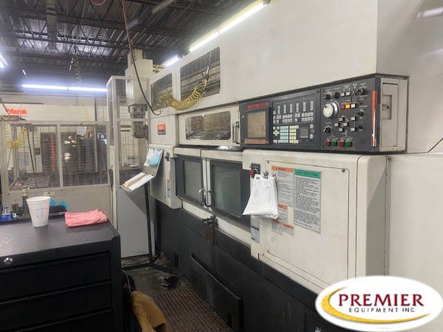 Mazak Multiplex 6300 with GL-200F Gantry Robot Twin Spindle, Twin Turret CNC Turning Center with Milling