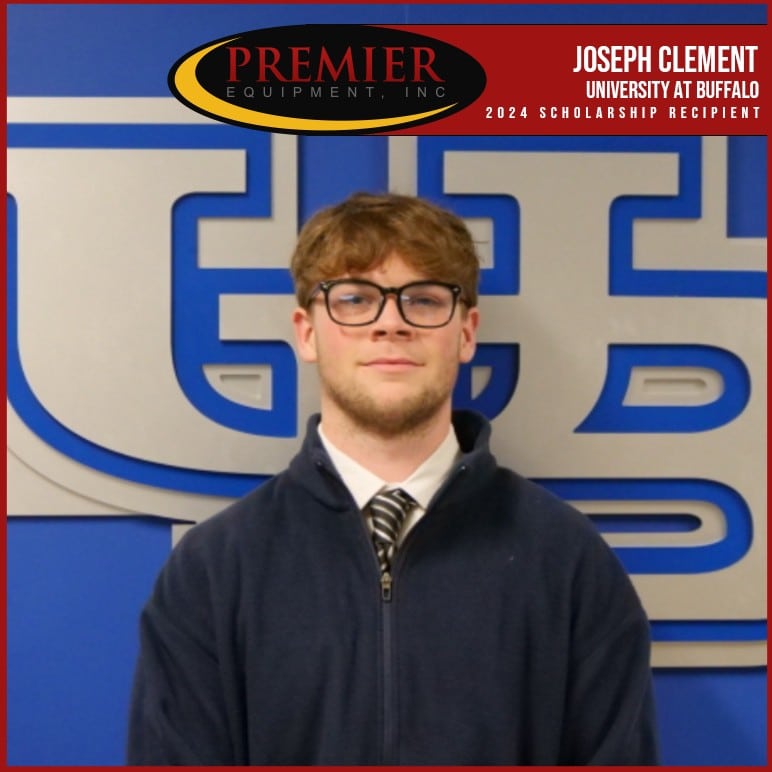 Premier equipment mechanical engineering scholarship Joseph Clement 2024 Scholarship Recipient